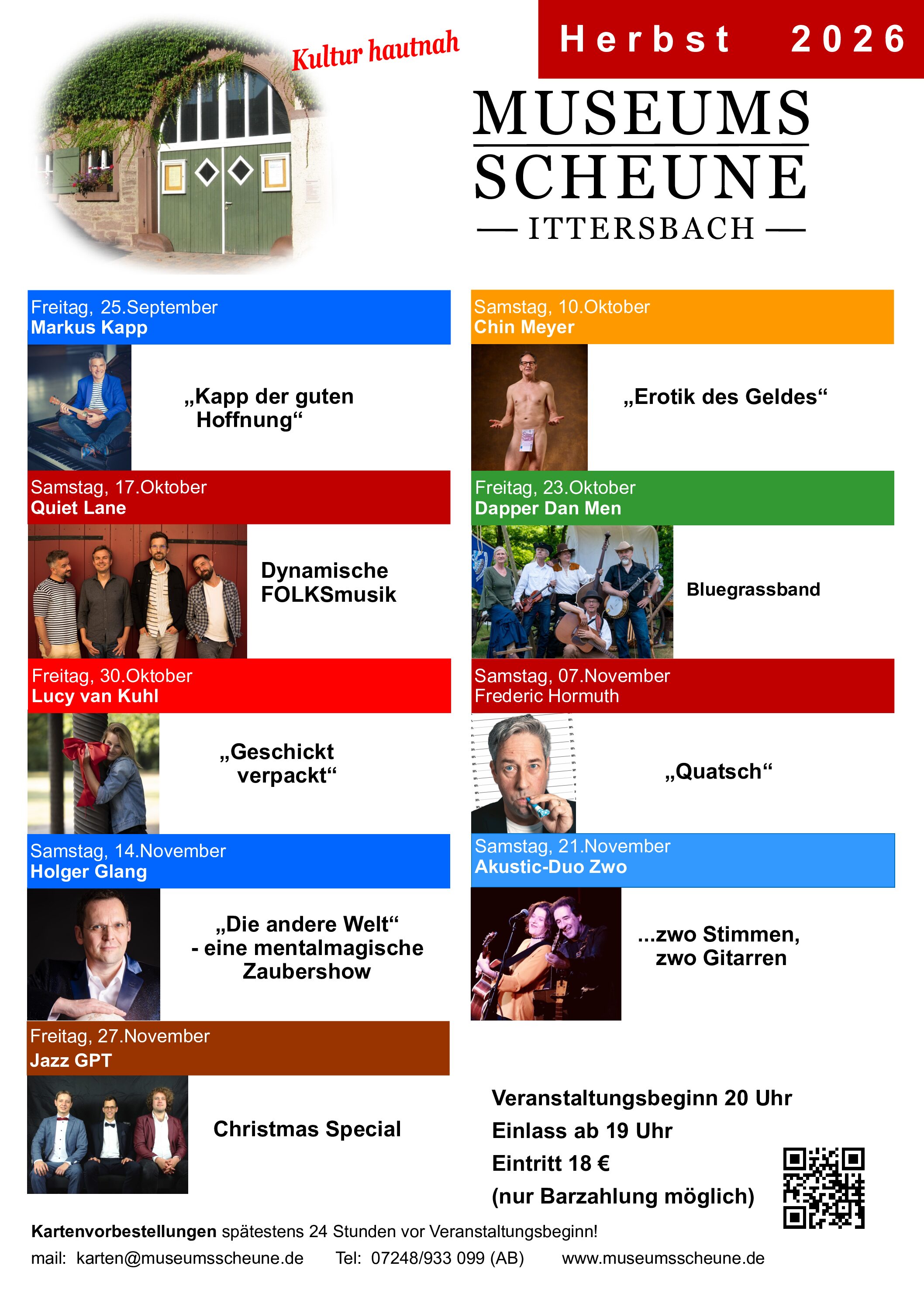 2. Halbjahr 2026: Das neue Programm der Museumsscheune