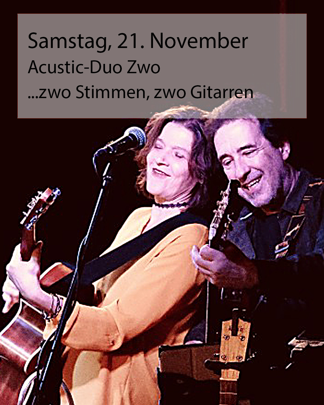Akustik-Duo ZWO: „…zwo Stimmen, zwo Gitarren“